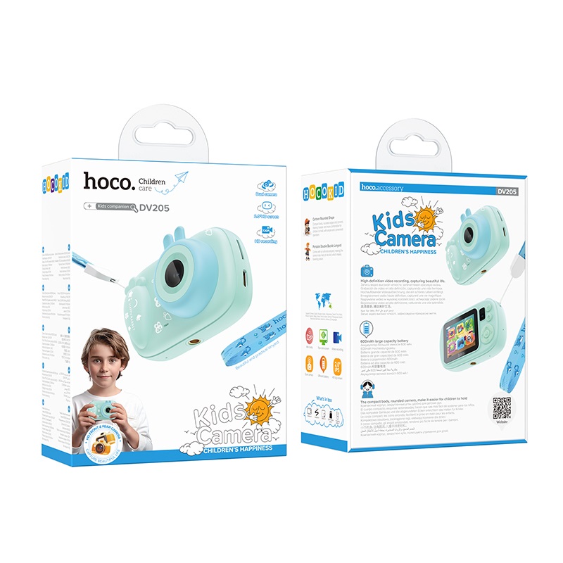 Камера для дітей HOCO DV205 Dual-camera children camera Blue (6942007638661)