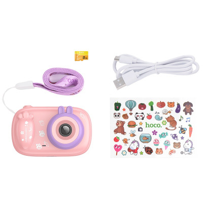 Камера для дітей HOCO DV205 Dual-camera children camera Pink (6942007638678)