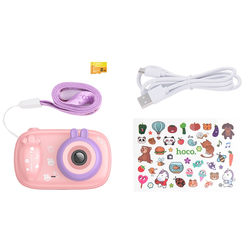 Камера для дітей HOCO DV205 Dual-camera children camera Pink (6942007638678)