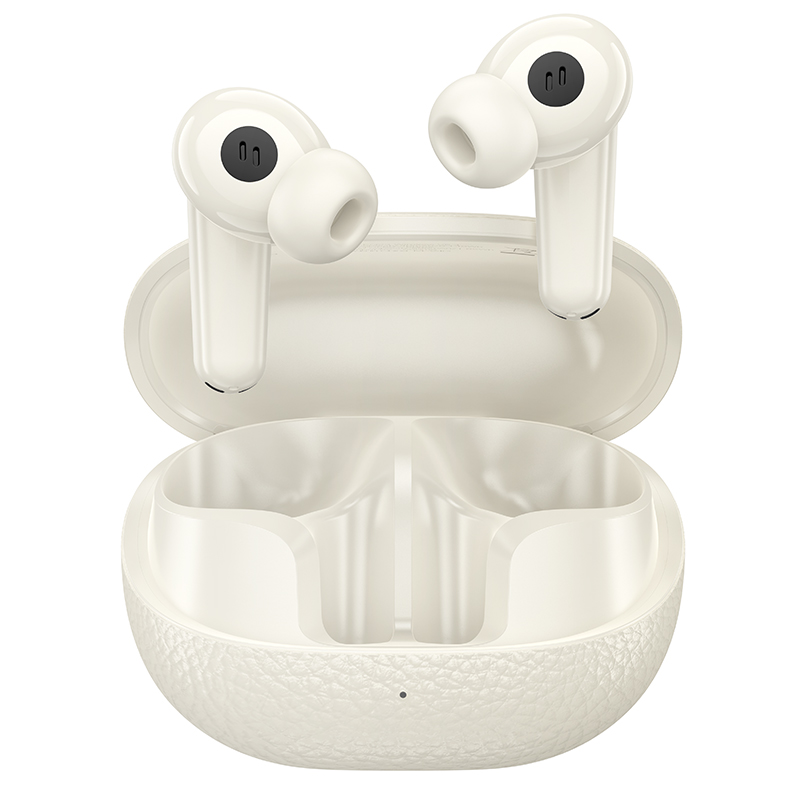 Бездротові навушники HOCO EQ23 Plus Duke Ⅱ true wireless ANC+ENC BT headset Milky White (6942007639309)