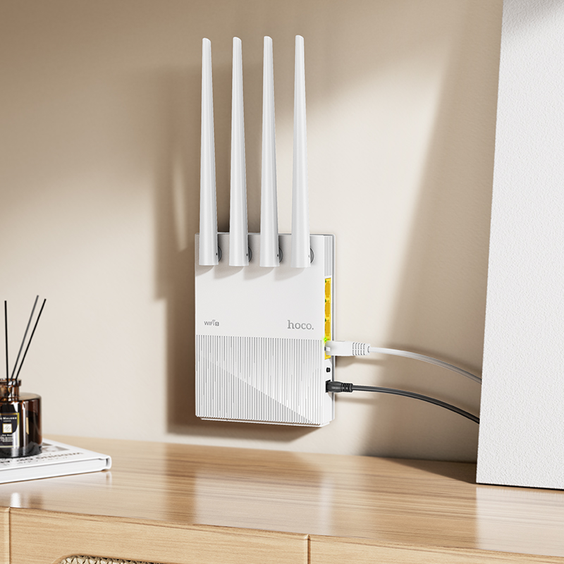 Маршрутизатор HOCO HI31 WiFi5 wireless router 2.4-5G 1200Mbit/s EU version (6942007640718)