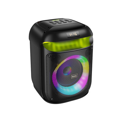 Портативна колонка HOCO HA13 Ramon outdoor BT speaker with two wireless microphones Black (6942007643603)