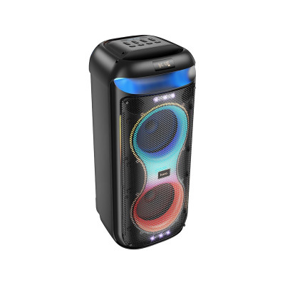 Портативна колонка HOCO HA13 Max Ramon outdoor BT speaker with two wireless microphones Black (6942007643627)
