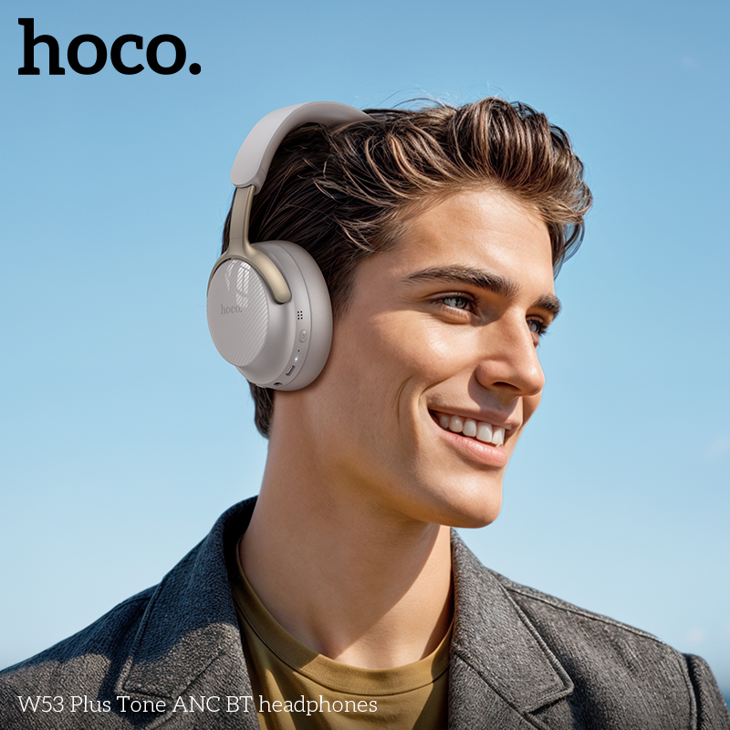 Бездротові накладні навушники HOCO W53 Plus Tone ANC BT headphones Gray (6942007646611)