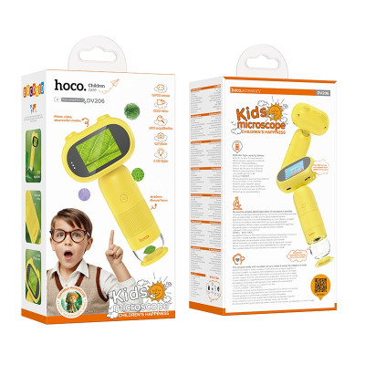 Дитячий мікроскоп HOCO DV206 Children microscope Yellow (6942007648141)