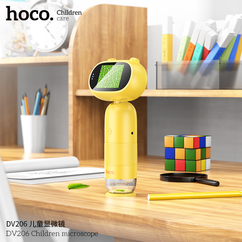 Дитячий мікроскоп HOCO DV206 Children microscope Yellow (6942007648141)