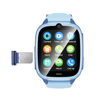 Дитячий смарт-годинник HOCO Y106 4G 46mm. 730 mAh children phone watch Blue (6942007658706)