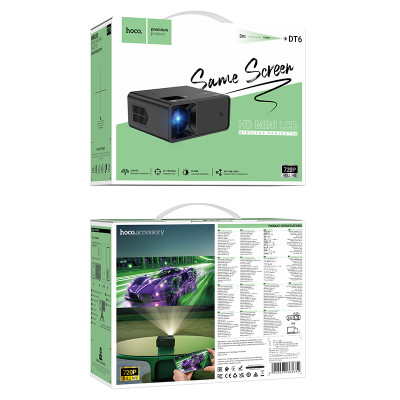 Проектор HOCO DT6 wireless projector (720P same screen version) (EU) (6942007663632) Проектор HOCO DT6 wireless projector (720P same screen version) (EU) (6942007663632)