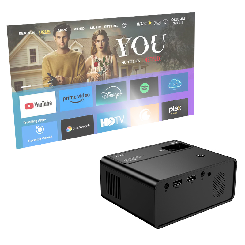 Проектор HOCO DT6 wireless projector (720P same screen version) (EU) (6942007663632)