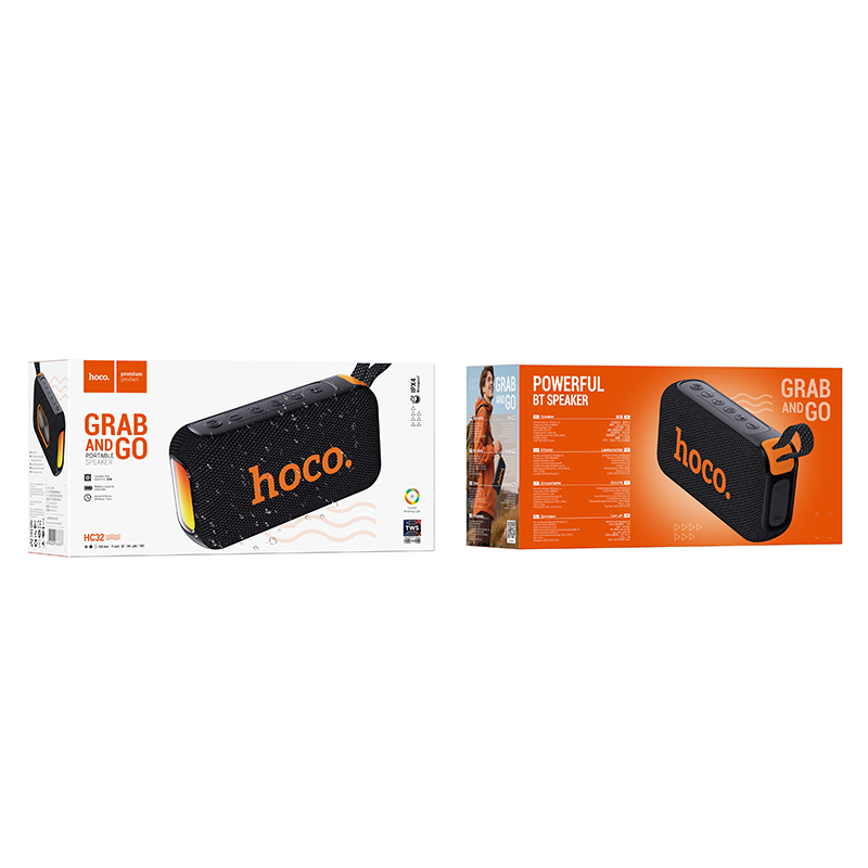 Портативна колонка HOCO HC32 Smart sound sports BT speaker, 10W*2, Black (6942007663687)