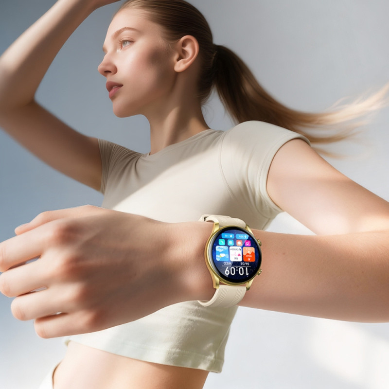 Смарт-годинник HOCO Y38 AMOLED 36mm. 300 mAh. Smart watch(call version) Gold (6942007672061)