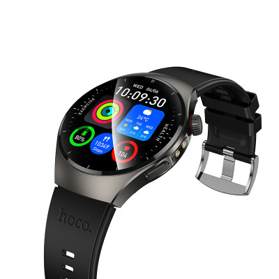 Смарт-годинник HOCO Y40 38mm. 315 mAh. IP67 Smart watch(call version) Black (6942007672078) Смарт-годинник HOCO Y40 38mm. 315 mAh. IP67 Smart watch(call version) Black (6942007672078)