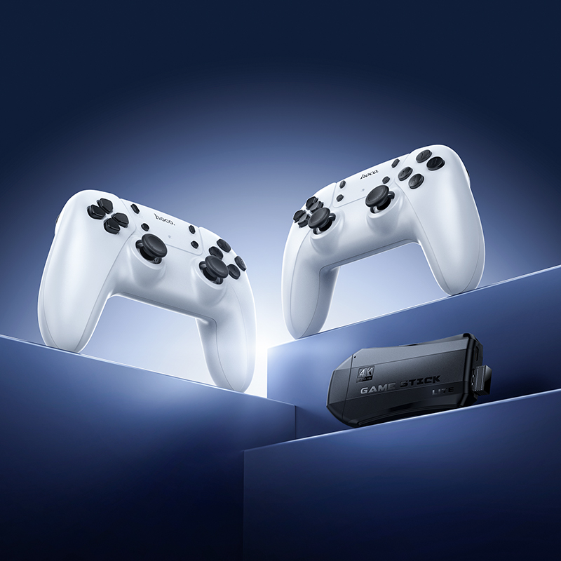 Ігрова приставка + 2 джойстики HOCO GA31 Collection game box+two wireless gamepads set White (6942007672122)