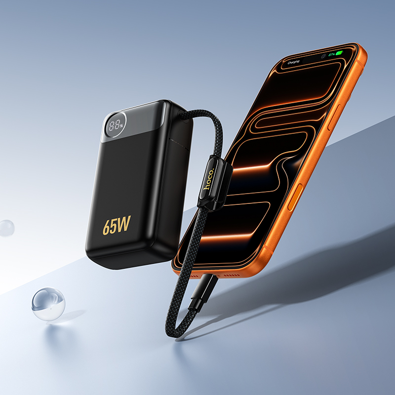 Зовнішній акумулятор HOCO Q53 Skillful PD65W power bank(12000mAh) Black (6942007672597)