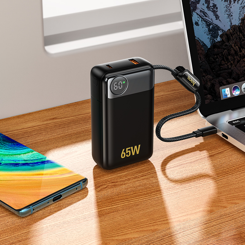 Зовнішній акумулятор HOCO Q53 Skillful PD65W power bank(12000mAh) Black (6942007672597)