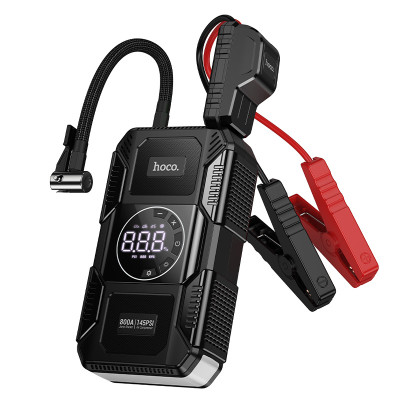 Автомобільний пуско-зарядний пристрій з насосом HOCO QS6 Clever Intelligent air pump+emergency start-up power bank(8000mAh) Black (6942007673013) Автомобільний пуско-зарядний пристрій з насосом HOCO QS6 Clever Intelligent air pump+emergency start-up power bank(8000mAh) Black (6942007673013)