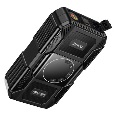 Автомобільний пуско-зарядний пристрій з насосом HOCO QS6 Clever Intelligent air pump+emergency start-up power bank(8000mAh) Black (6942007673013) Автомобільний пуско-зарядний пристрій з насосом HOCO QS6 Clever Intelligent air pump+emergency start-up power bank(8000mAh) Black (6942007673013)