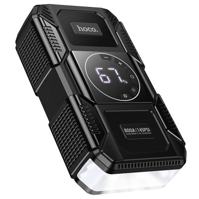 Автомобільний пуско-зарядний пристрій з насосом HOCO QS6 Clever Intelligent air pump+emergency start-up power bank(8000mAh) Black (6942007673013) Автомобільний пуско-зарядний пристрій з насосом HOCO QS6 Clever Intelligent air pump+emergency start-up power bank(8000mAh) Black (6942007673013)