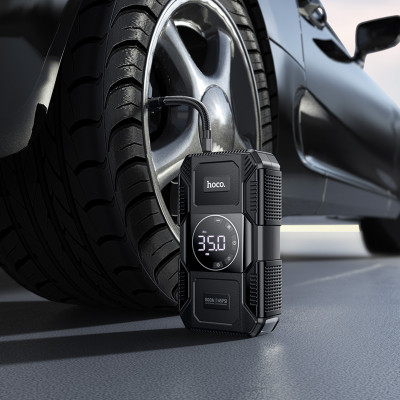 Автомобільний пуско-зарядний пристрій з насосом HOCO QS6 Clever Intelligent air pump+emergency start-up power bank(8000mAh) Black (6942007673013) Автомобільний пуско-зарядний пристрій з насосом HOCO QS6 Clever Intelligent air pump+emergency start-up power bank(8000mAh) Black (6942007673013)