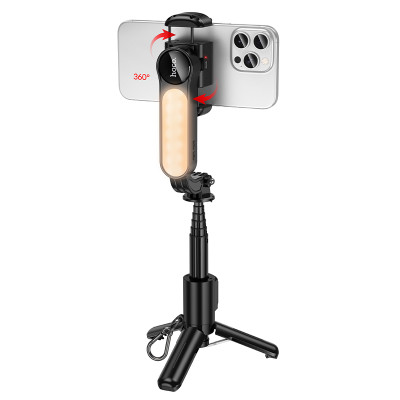 Селфі-монопод HOCO K90 Feliz single-axis live broadcast holder Black (6942007673204) Селфі-монопод HOCO K90 Feliz single-axis live broadcast holder Black (6942007673204)