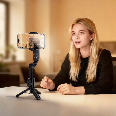 Селфі-монопод HOCO K90 Feliz single-axis live broadcast holder Black (6942007673204) Селфі-монопод HOCO K90 Feliz single-axis live broadcast holder Black (6942007673204)