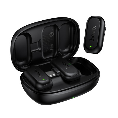 Бездротова мікрофонна система HOCO L26 Type-C Smart AI noise reduction wireless microphone Black (6942007677011)