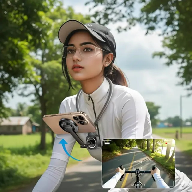 Тримач "REMAX First perspective neck  magnetic phone holder RM-C56" Grey (6954851236818)