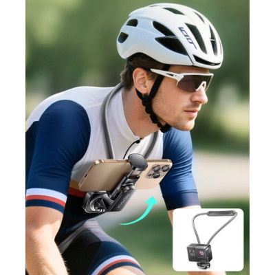 Тримач REMAX First perspective neck universal phone holder RM-C55" Black (6954851237389) Тримач REMAX First perspective neck universal phone holder RM-C55" Black (6954851237389)