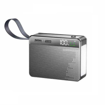 Зовнішній акумулятор REMAX Protector Series LED Light PD27 Fast Charging Power Bank 60000mAh FP-5 Gray (6954851250425)
