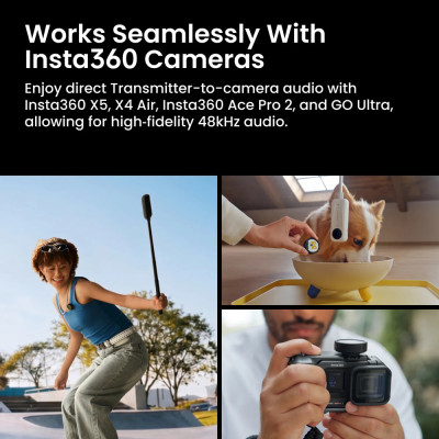 Мікрофонна радіосистема Insta360 Mic Pro (1TX+1RX) (6942590200788) Мікрофонна радіосистема Insta360 Mic Pro (1TX+1RX) (6942590200788)