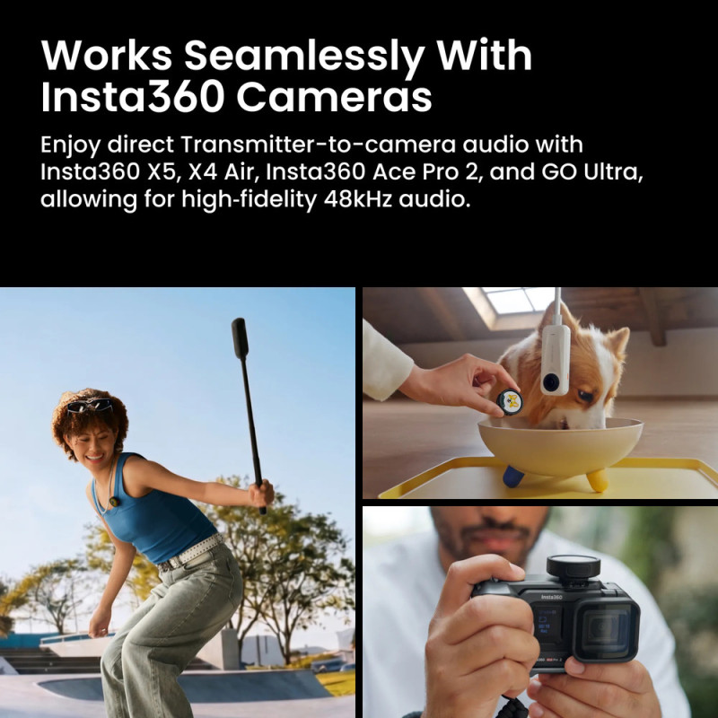 Мікрофонна радіосистема Insta360 Mic Pro (1TX+1RX) (6942590200788)