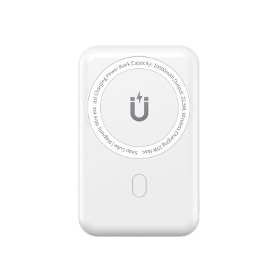 Зовнішній акумулятор WIWU Snap Cube- Magnetic Wireless Charger Power Bank  10000mAh SC1000WHT (3C) White (6973218947020)