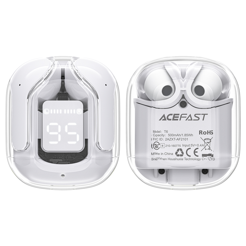 Бездротові навушники ACEFAST T6 True wireless stereo headset Modern Grey (6974316281580)