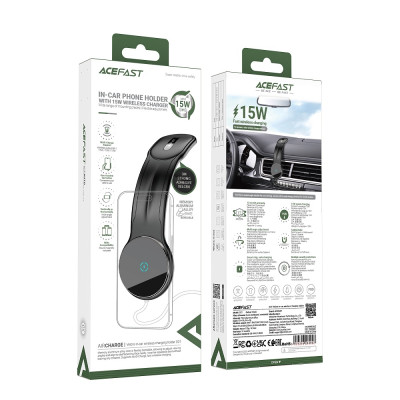 Автотримач для телефона з БЗП ACEFAST D21 Velcro in-car wireless charging holder Black (6974316282907) Автотримач для телефона з БЗП ACEFAST D21 Velcro in-car wireless charging holder Black (6974316282907)