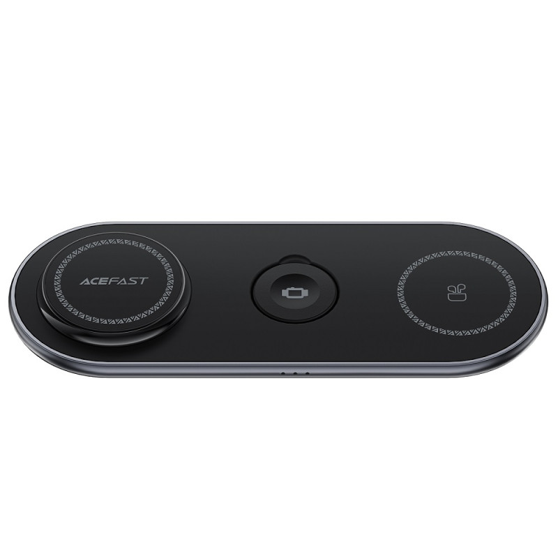 Бездротовий мультизарядний пристрій ACEFAST E19 Qi2 desktop 3-in-1 wireless charging holder Black (6974316283096)