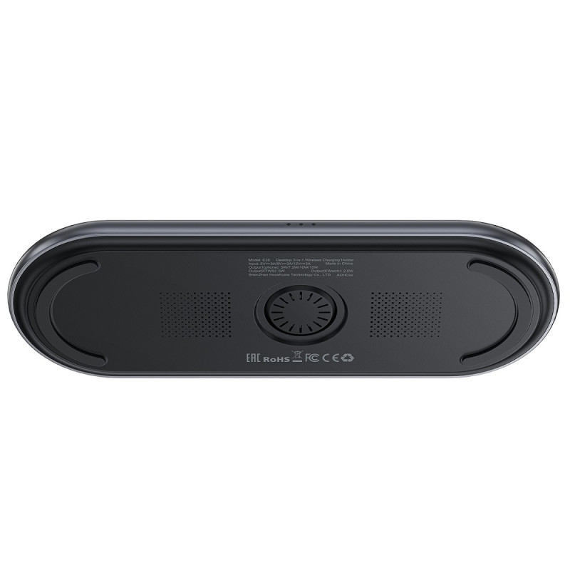 Бездротовий мультизарядний пристрій ACEFAST E19 Qi2 desktop 3-in-1 wireless charging holder Black (6974316283096)