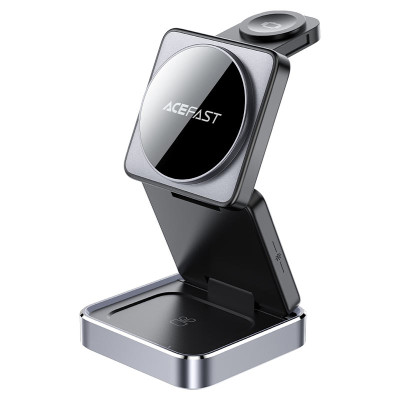 Бездротовий зарядний пристрій ACEFAST E20 desktop 3-in-1 wireless charging holder Black (6974316283478)
