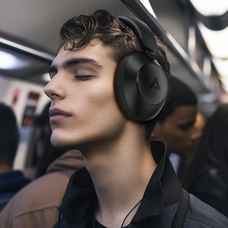 Бездротові накладні навушники ACEFAST H3 active noise canceling wireless headset Black (6974316283485)