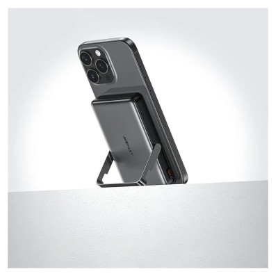 Зовнішній акумулятор ACEFAST M17 PD20W/22.5W magnetic fast charging power bank with built-in stand 10000mAh Black (6974316284000)