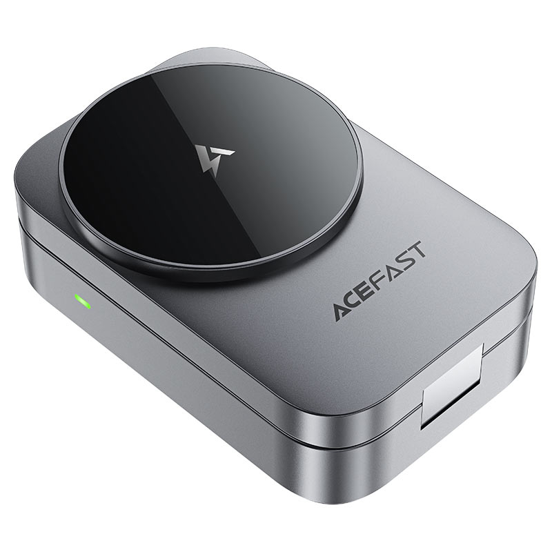 Бездротовий зарядний пристрій ACEFAST E22 Desktop 3-in-1 Wireless Charging holder Metal Gray (6974316284079)
