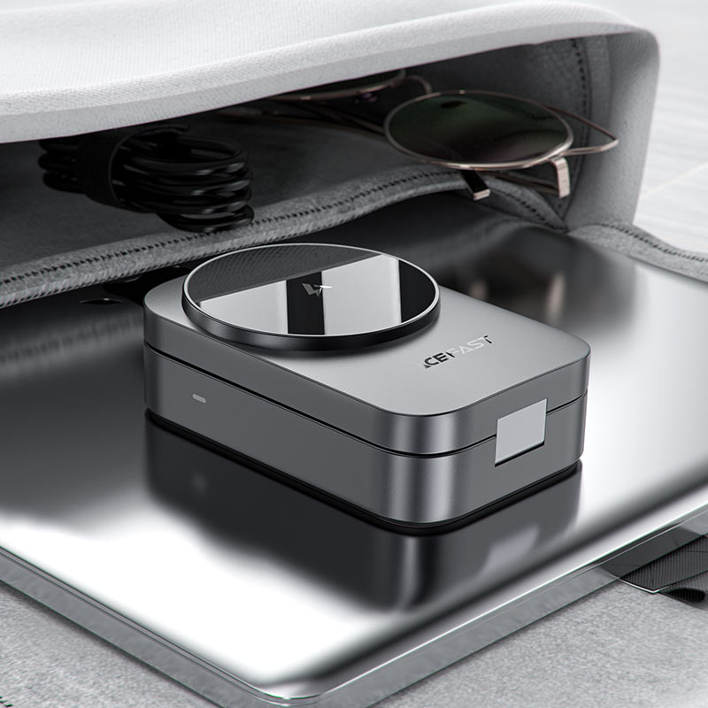 Бездротовий зарядний пристрій ACEFAST E22 Desktop 3-in-1 Wireless Charging holder Metal Gray (6974316284079)