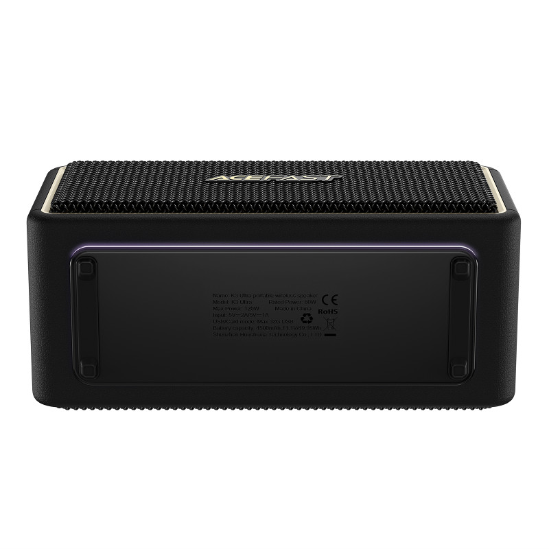 Портативна колонка ACEFAST K3 Ultra portable wireless speaker Black (6974316285106)