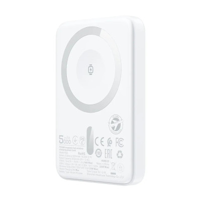 Зовнішній акумулятор ACEFAST M25-5000 PD20W magnetic fast wireless charging power bank White (6974316285205)