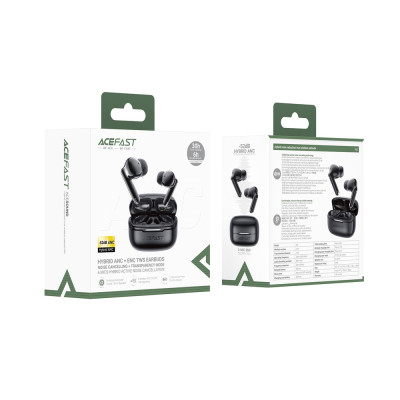 Бездротові навушники ACEFAST W5 hybrid noise reduction true wireless earbuds Black (6974316285373) Бездротові навушники ACEFAST W5 hybrid noise reduction true wireless earbuds Black (6974316285373)