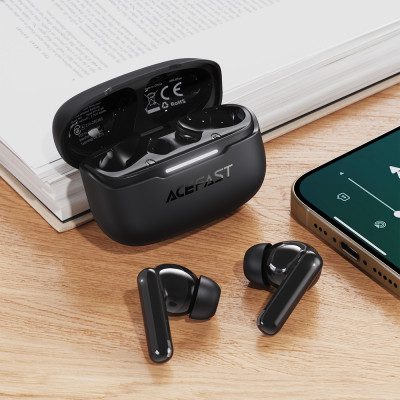Бездротові навушники ACEFAST W5 hybrid noise reduction true wireless earbuds Black (6974316285373) Бездротові навушники ACEFAST W5 hybrid noise reduction true wireless earbuds Black (6974316285373)