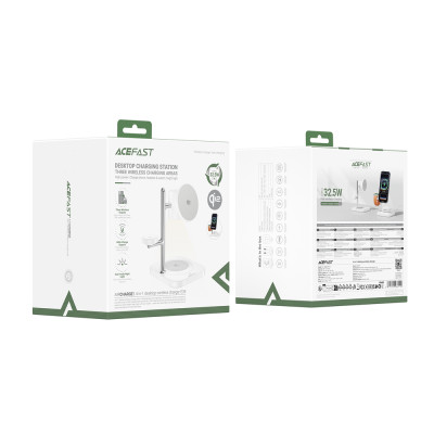 Бездротовий зарядний пристрій ACEFAST E39 desktop 4-in-1 wireless charging holder White (6974316286110) Бездротовий зарядний пристрій ACEFAST E39 desktop 4-in-1 wireless charging holder White (6974316286110)