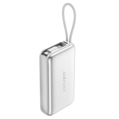 Зовнішній акумулятор ACEFAST M32-10000 PD35W fast charging power bank with telescopic cable silver (6974316286400) Зовнішній акумулятор ACEFAST M32-10000 PD35W fast charging power bank with telescopic cable silver (6974316286400)