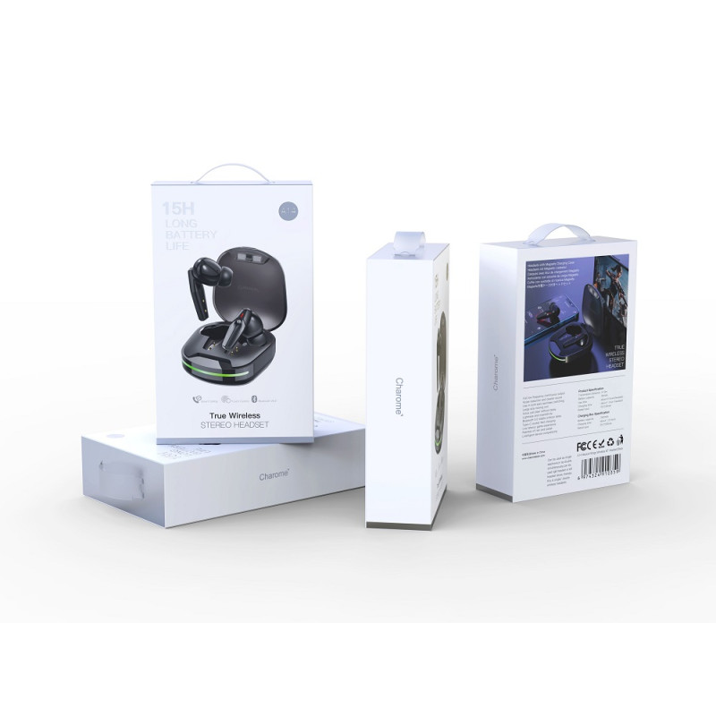 Бездротові навушники CHAROME A14 Musical Wings Wireless BT Headset Black (6974324910359)