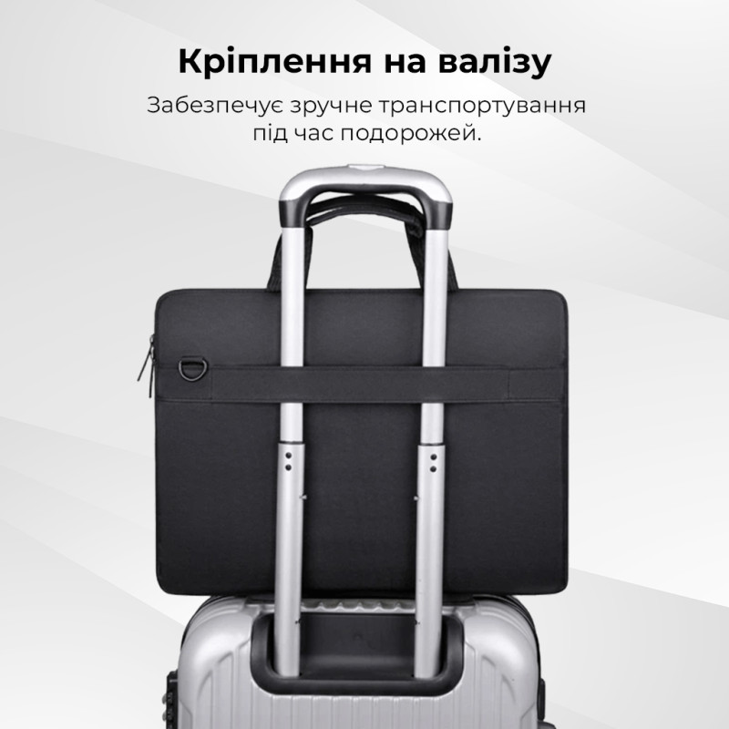 Комплект 3 в 1 (сумка, миша, килимок) WIWU 15.6" Genius Combo Set Black (6976195095845)