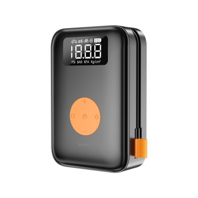 Автомобільний насос WIWU Portable Cordless Tire inflator Wi-Ai003 Black (6977703650792)